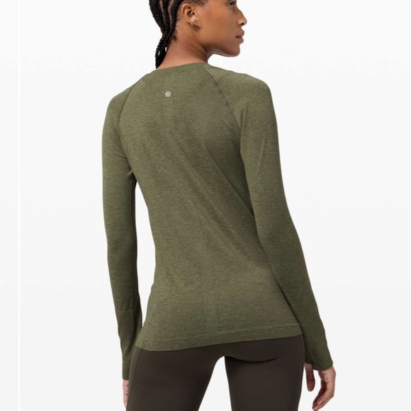 Lululemon Swiftly Tech Long Sleeve Heather khaki green size 4 - Picture 5 of 7